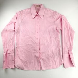 Thomas Pink Striped Women Dress Shirt British Tailored Cotton US 10 / EUR 42